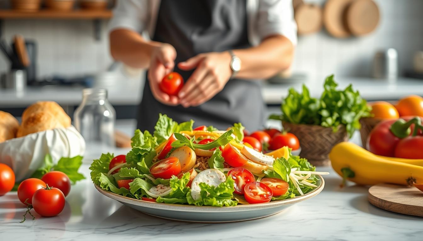 Home cook preparing ingredients in the kitchen